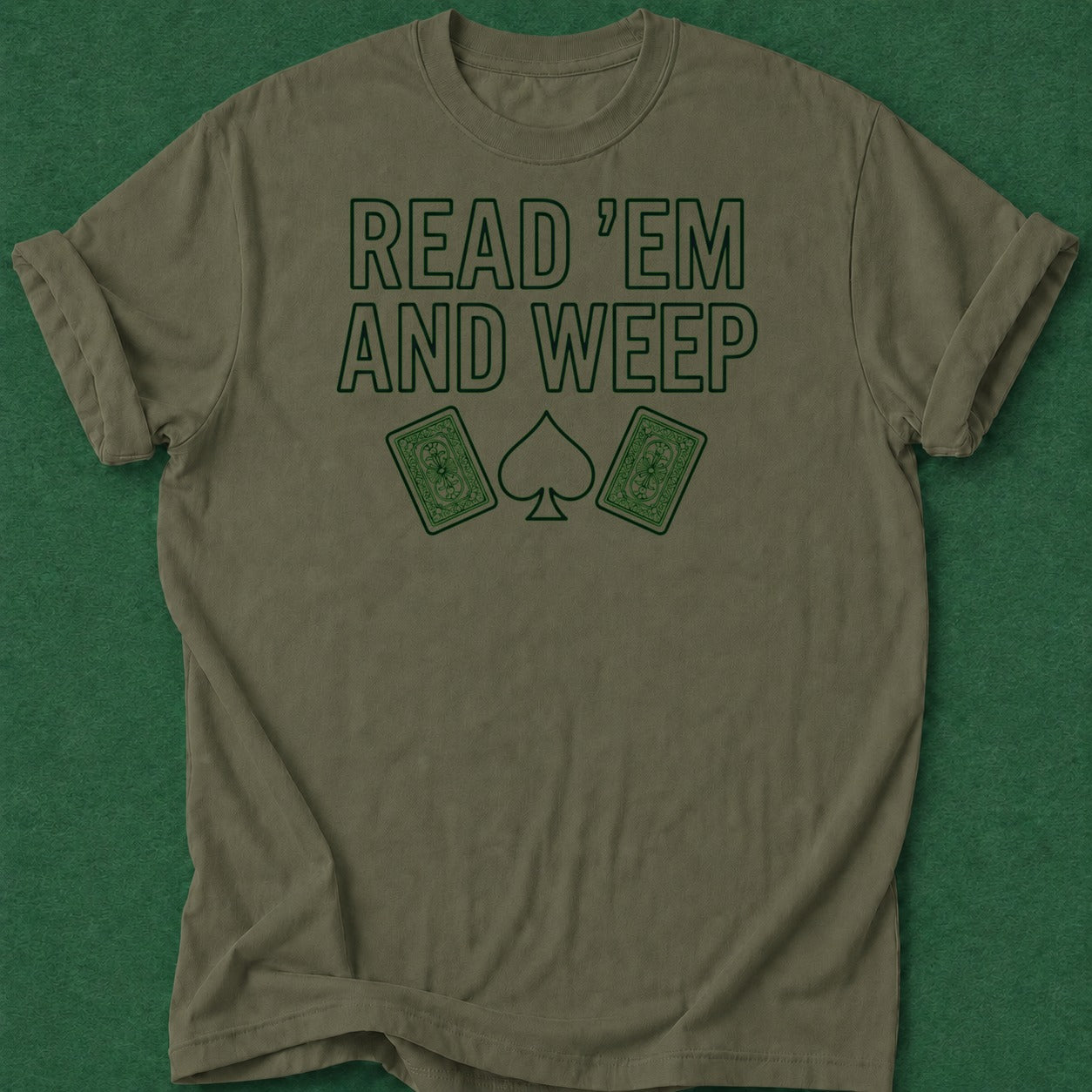 Dead Read Read Em and Weep T-Shirt poker t-shirt design, card player gift, poker gift, poker night, chip stack apparel