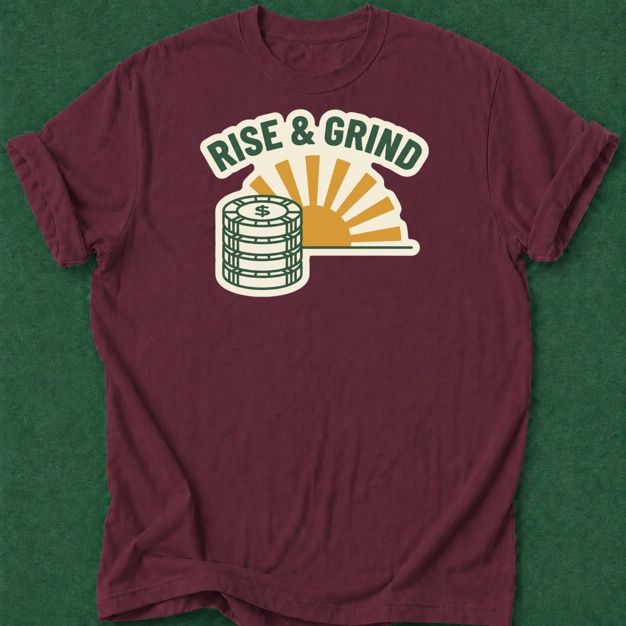Dead Read Rise & Grind T-Shirt poker t-shirt design, poker apparel, poker intuition, card player gift, woman poker apparel