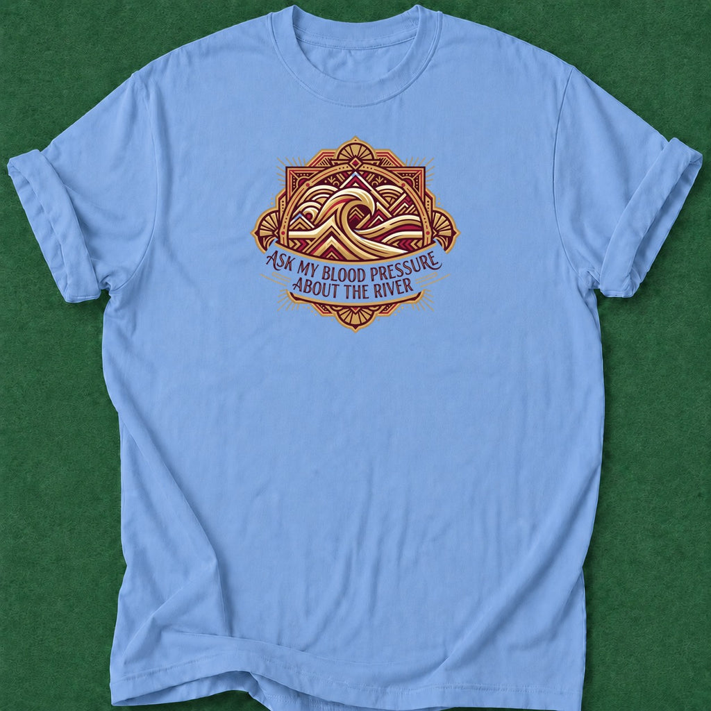 Dead Read River Blood Pressure poker t-shirt design, hold em, grinder, poker intuition, chip stack apparel