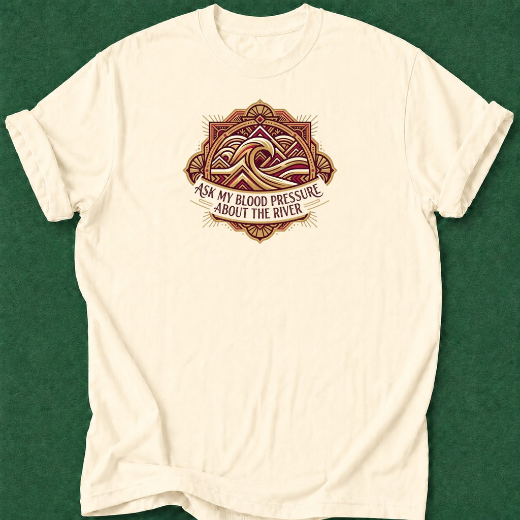 Dead Read River Blood Pressure poker t-shirt design, hold em, grinder, poker intuition, chip stack apparel