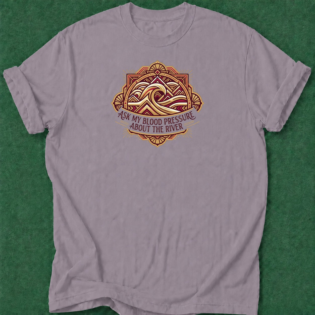 Dead Read River Blood Pressure poker t-shirt design, hold em, grinder, poker intuition, chip stack apparel