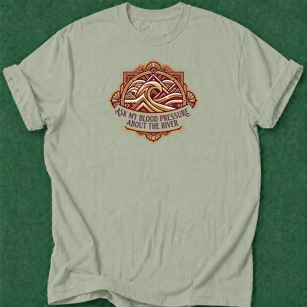 Dead Read River Blood Pressure poker t-shirt design, hold em, grinder, poker intuition, chip stack apparel