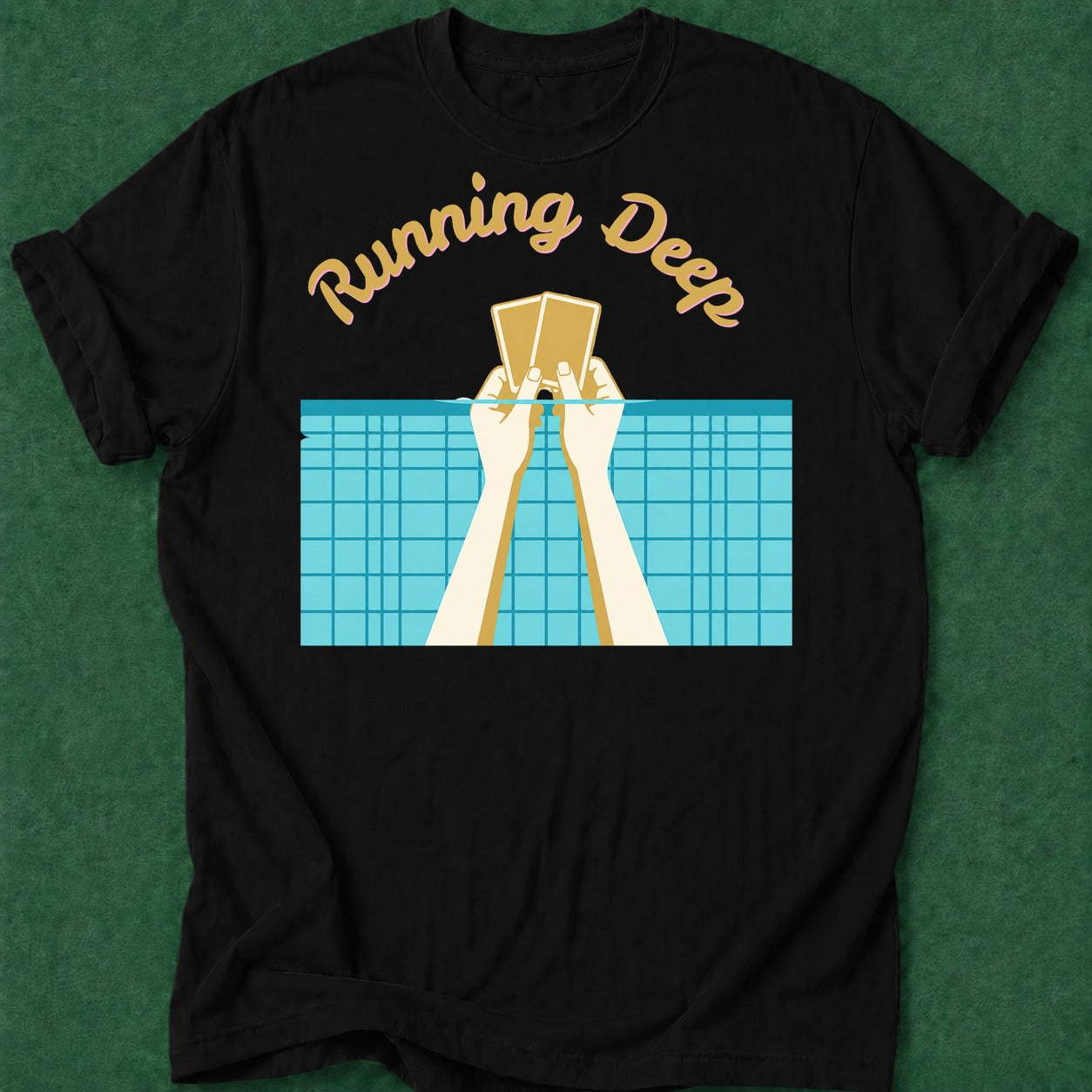 Dead Read Running Deep T-Shirt poker t-shirt design, poker night, female poker player, poker humor, gift for gambler apparel