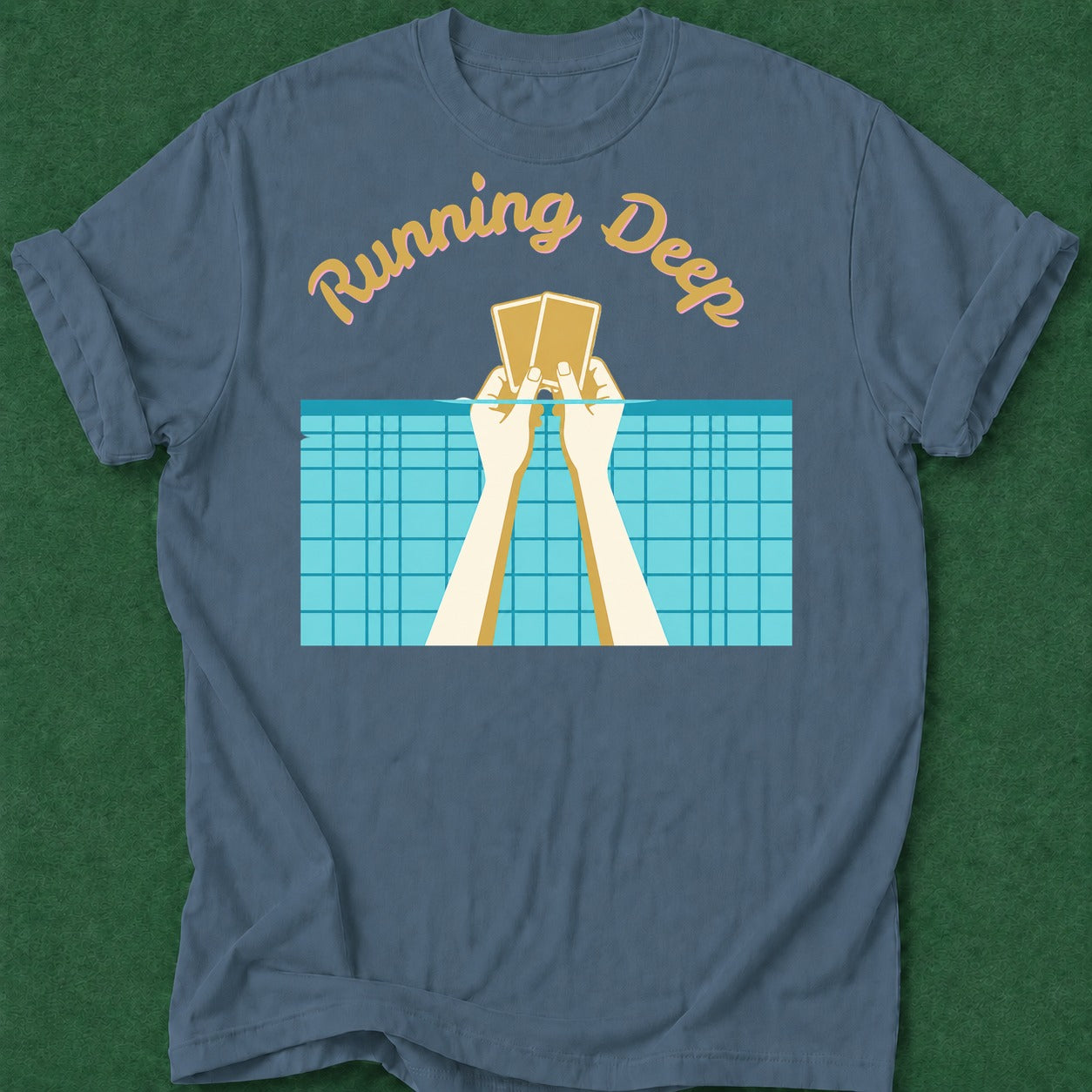 Dead Read Running Deep T-Shirt poker t-shirt design, poker night, female poker player, poker humor, gift for gambler apparel