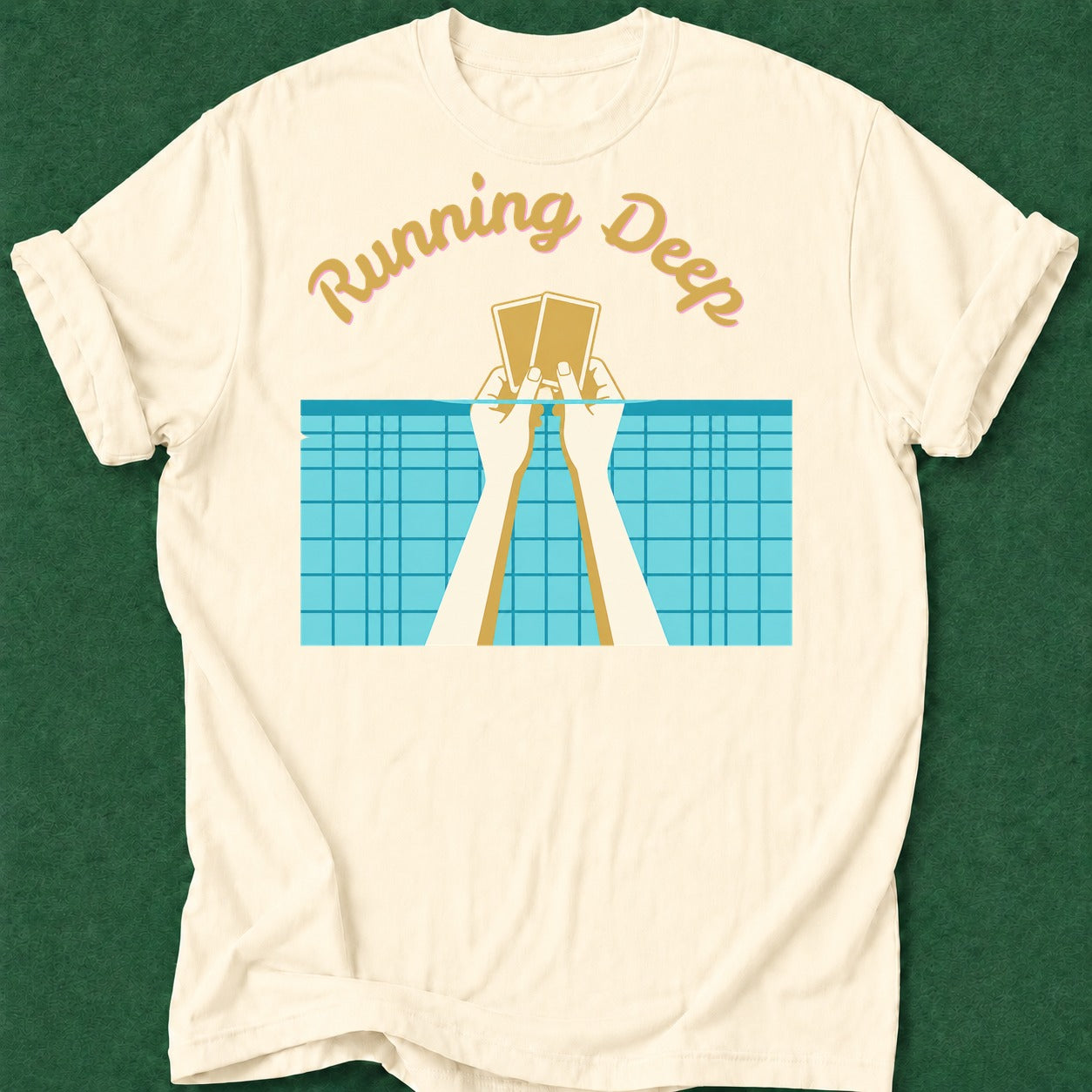 Dead Read Running Deep T-Shirt poker t-shirt design, poker night, female poker player, poker humor, gift for gambler apparel