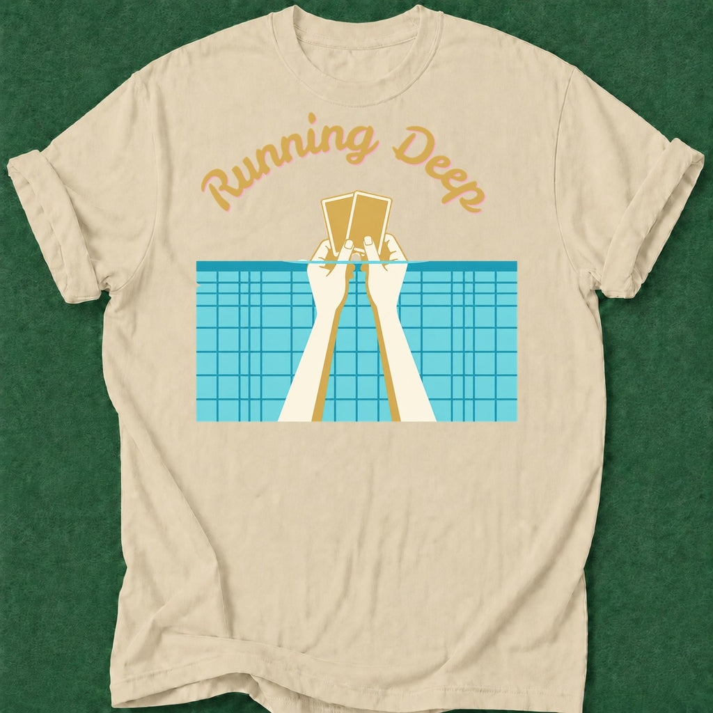 Dead Read Running Deep T-Shirt poker t-shirt design, poker night, female poker player, poker humor, gift for gambler apparel