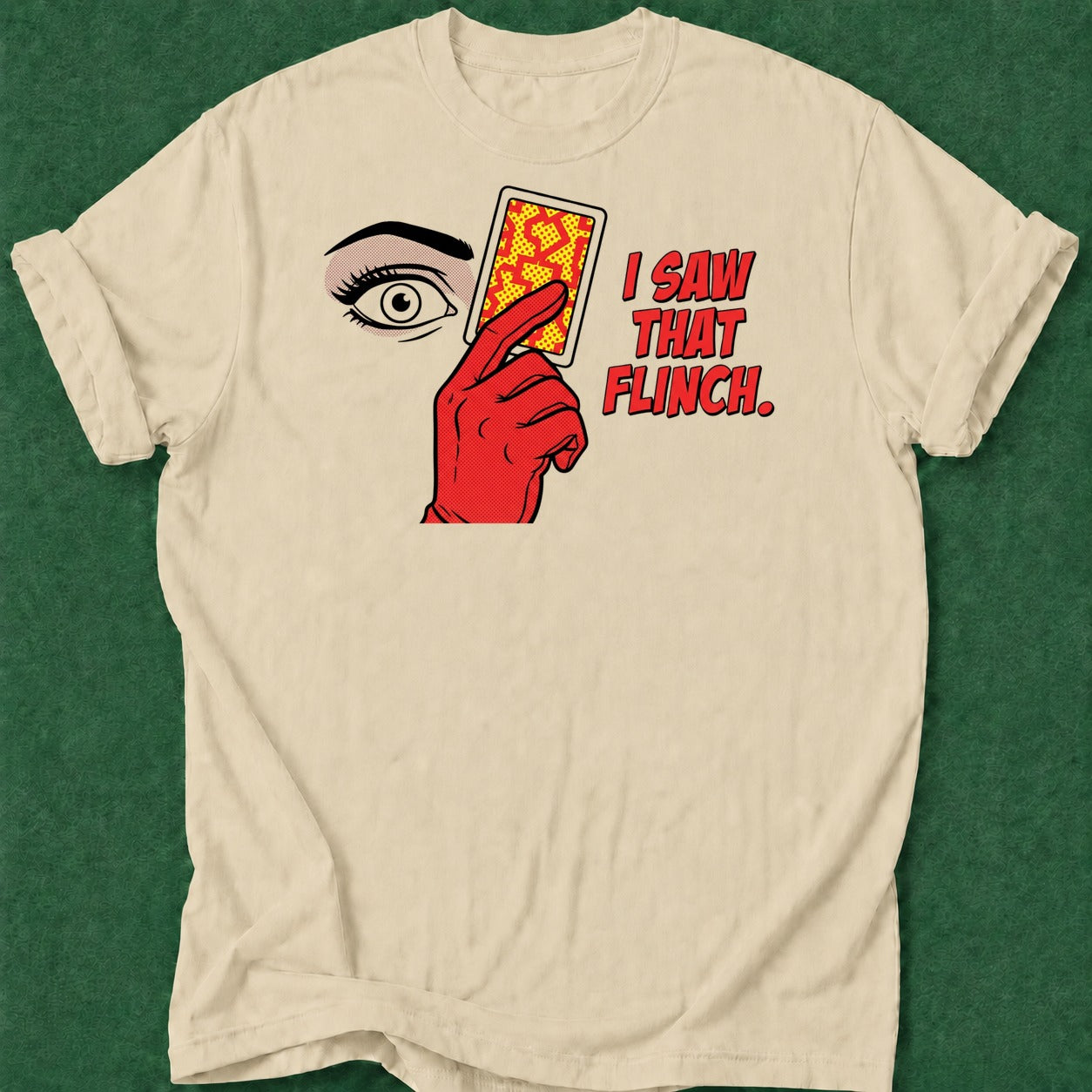 Dead Read Saw That Flinch T-Shirt poker t-shirt design, poker intuition, poker apparel, bluff read, grinder apparel