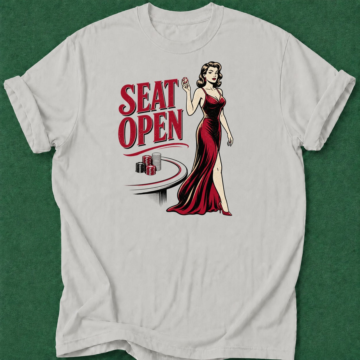 Dead Read Seat Open T-Shirt poker t-shirt design, gift for gambler, casino night, gambling gift, card player gift apparel