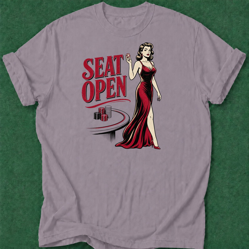 Dead Read Seat Open T-Shirt poker t-shirt design, gift for gambler, casino night, gambling gift, card player gift apparel