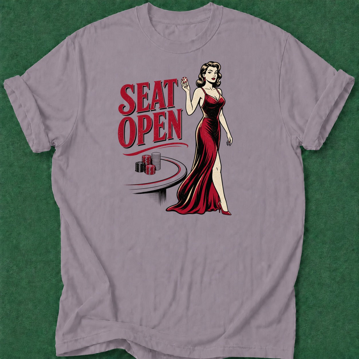 Dead Read Seat Open T-Shirt poker t-shirt design, gift for gambler, casino night, gambling gift, card player gift apparel