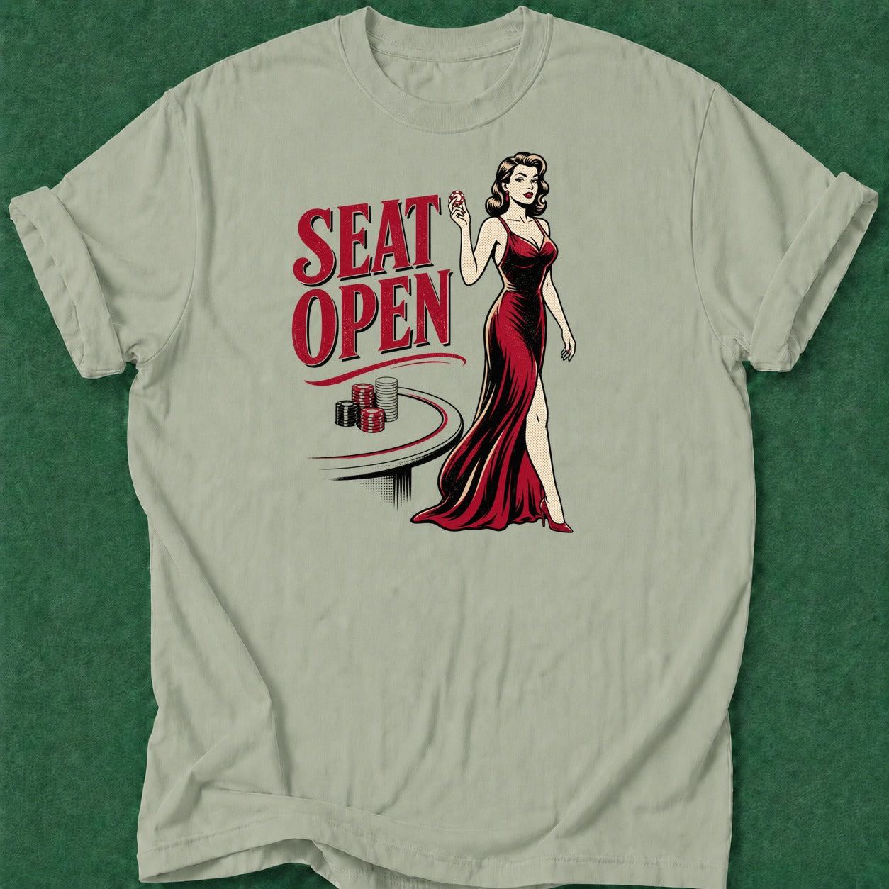 Dead Read Seat Open T-Shirt poker t-shirt design, gift for gambler, casino night, gambling gift, card player gift apparel
