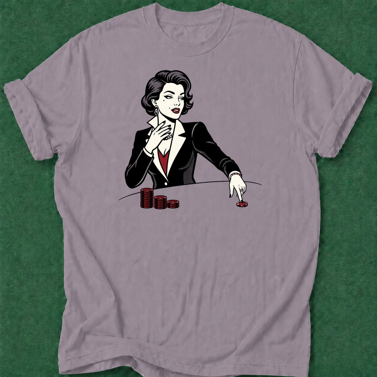 Dead Read She Bets poker t-shirt design, vegas trip, tournament poker, table talk, poker night apparel