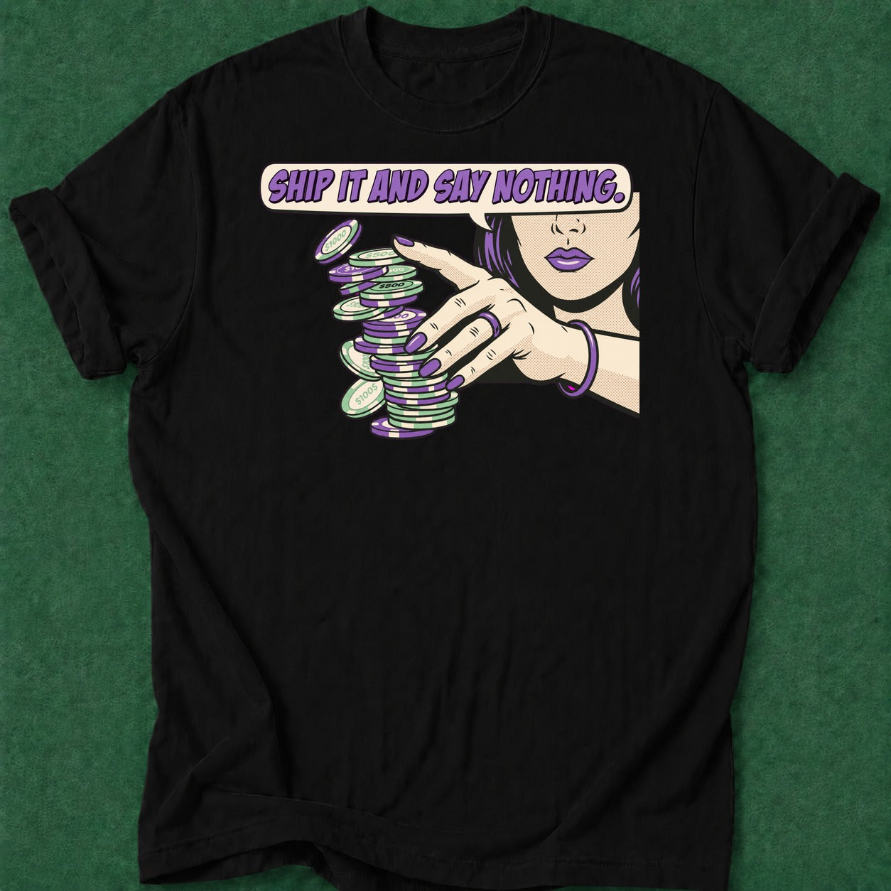 Dead Read She Ships It T-Shirt poker t-shirt design, hold em, fortune, grinder, poker night apparel