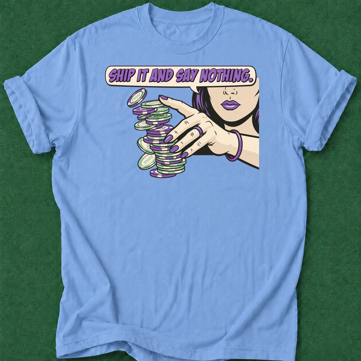 Dead Read She Ships It T-Shirt poker t-shirt design, hold em, fortune, grinder, poker night apparel