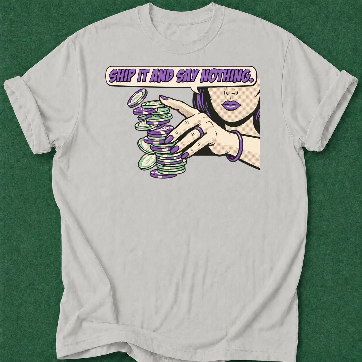 Dead Read She Ships It T-Shirt poker t-shirt design, hold em, fortune, grinder, poker night apparel