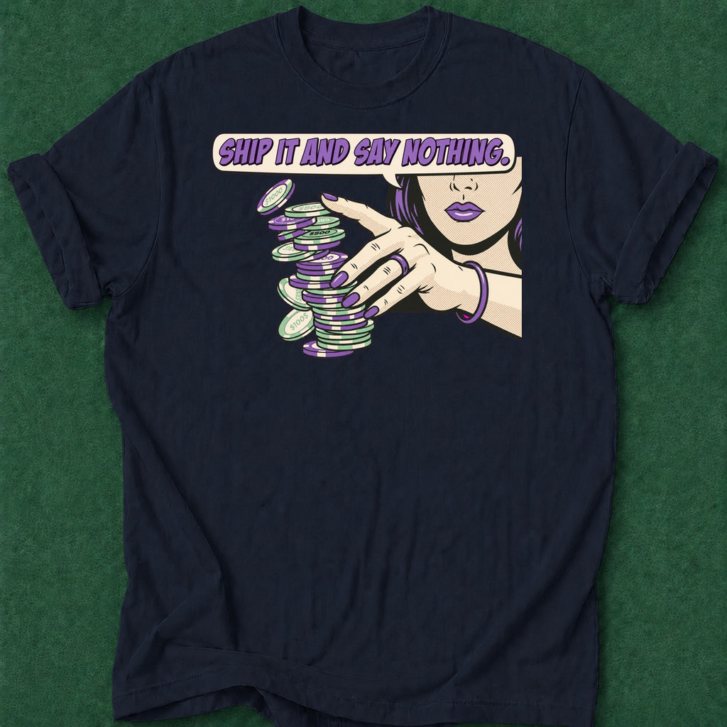 Dead Read She Ships It T-Shirt poker t-shirt design, hold em, fortune, grinder, poker night apparel