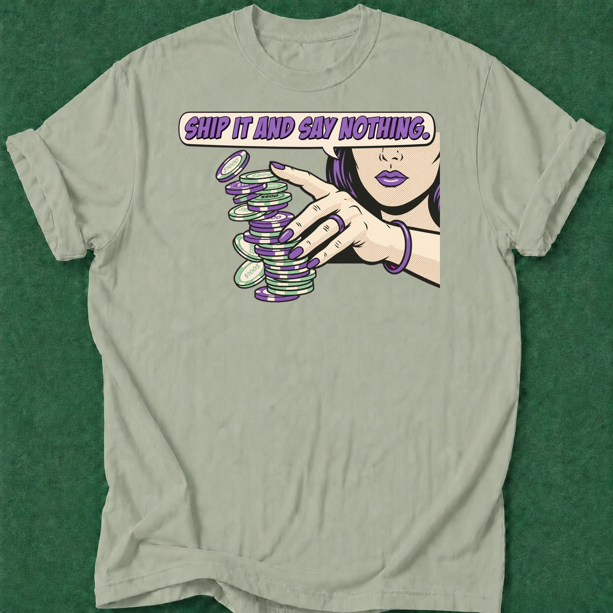 Dead Read She Ships It T-Shirt poker t-shirt design, hold em, fortune, grinder, poker night apparel