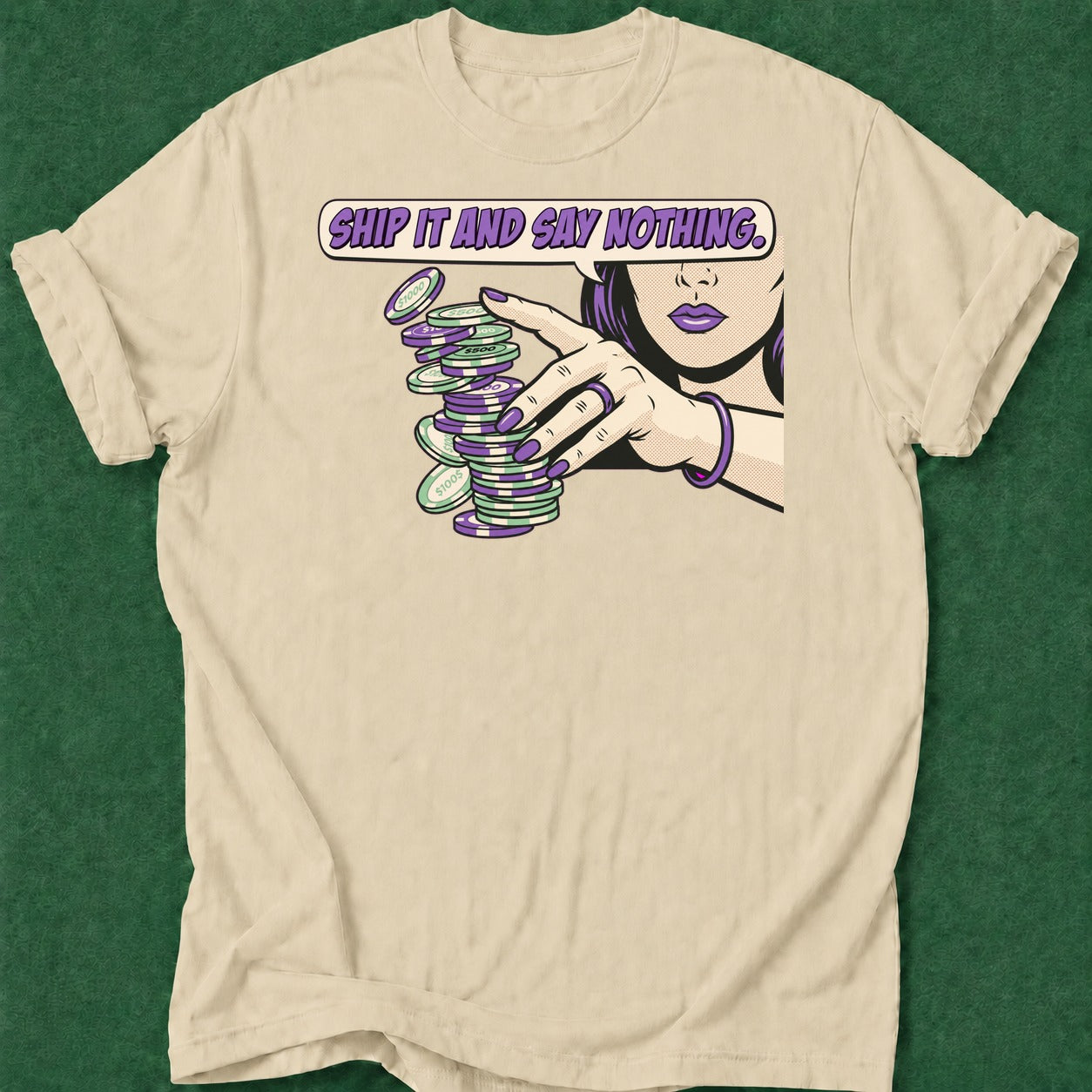 Dead Read She Ships It T-Shirt poker t-shirt design, hold em, fortune, grinder, poker night apparel
