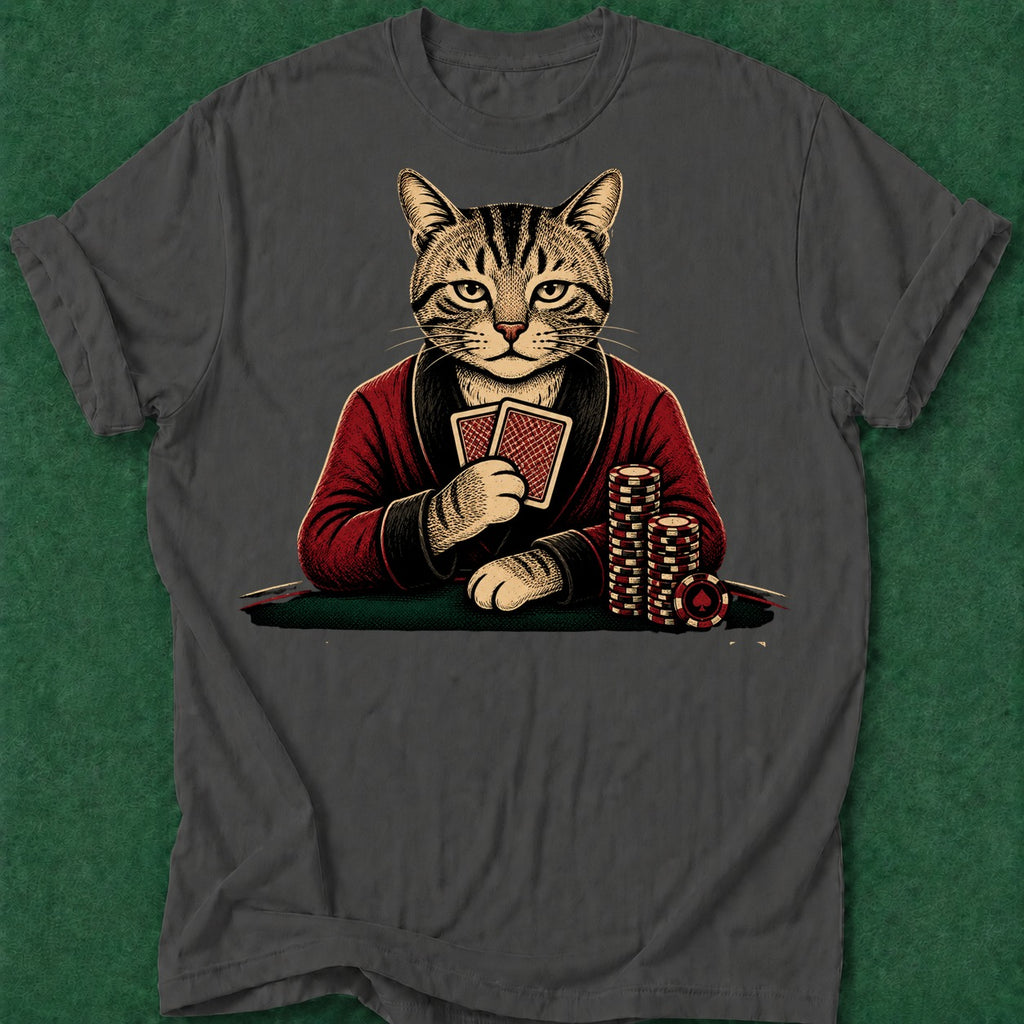 Dead Read Snobby Cat T-Shirt poker t-shirt design, fortune, hold em, table talk, high stakes apparel
