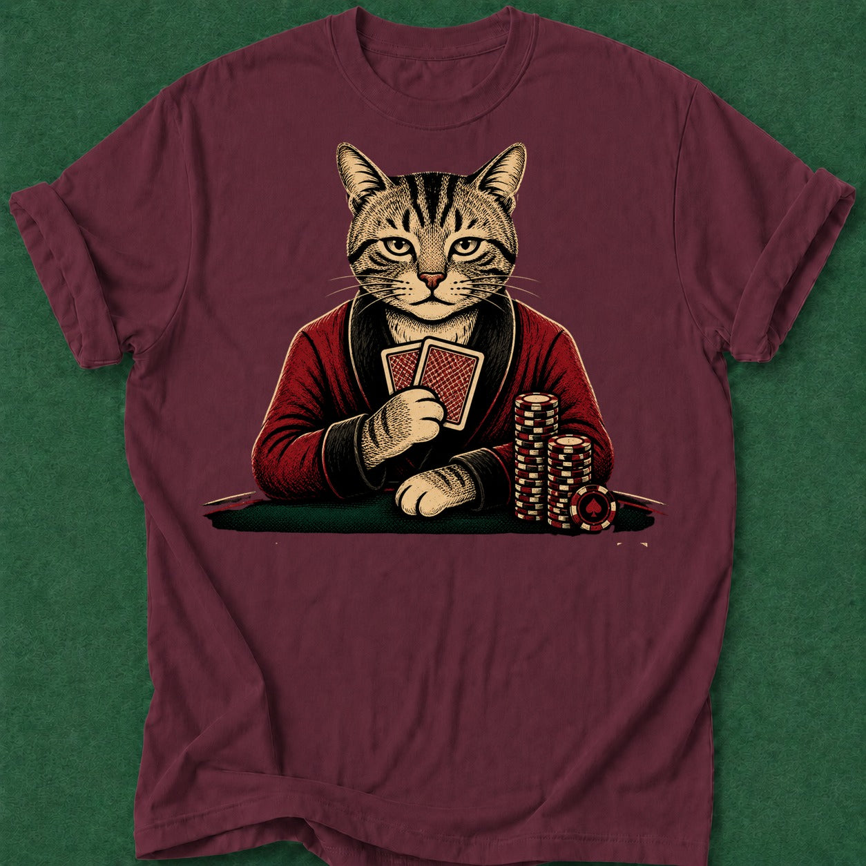 Dead Read Snobby Cat T-Shirt poker t-shirt design, fortune, hold em, table talk, high stakes apparel