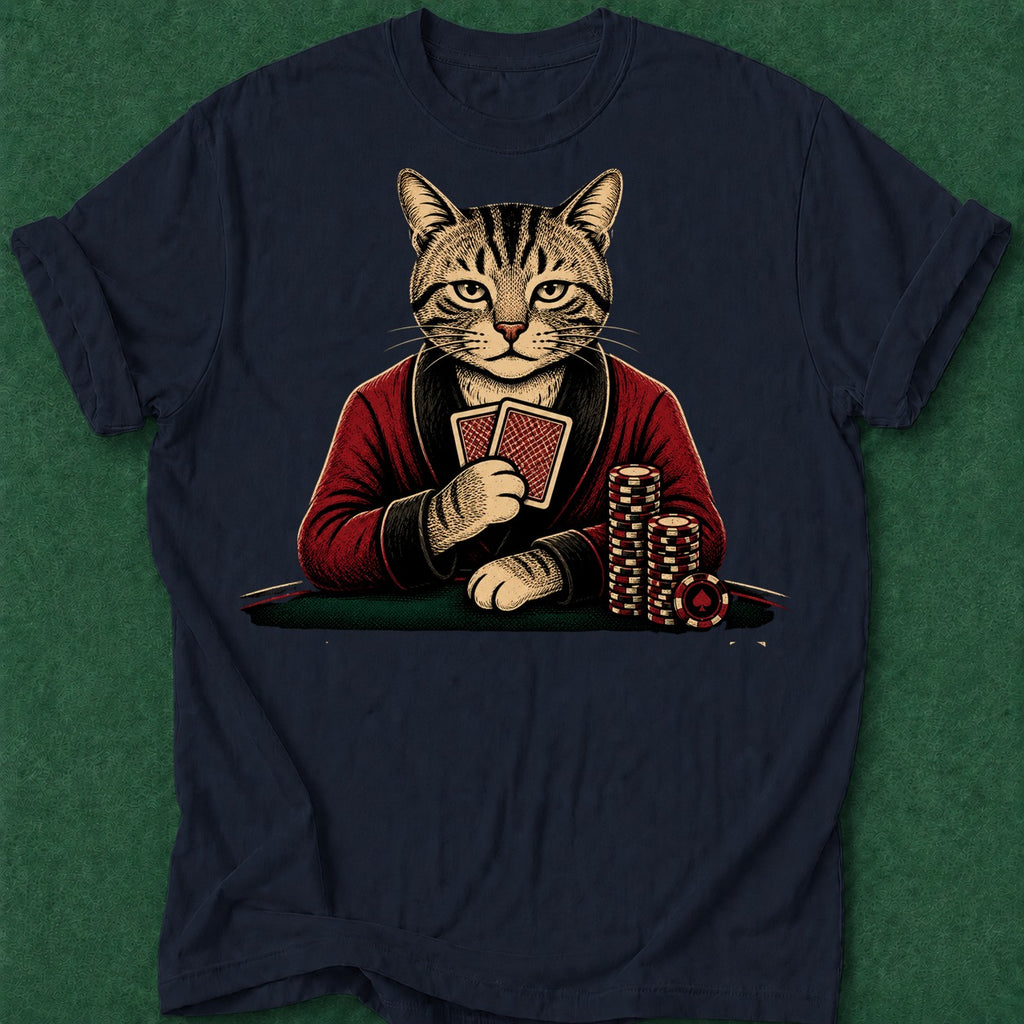 Dead Read Snobby Cat T-Shirt poker t-shirt design, fortune, hold em, table talk, high stakes apparel