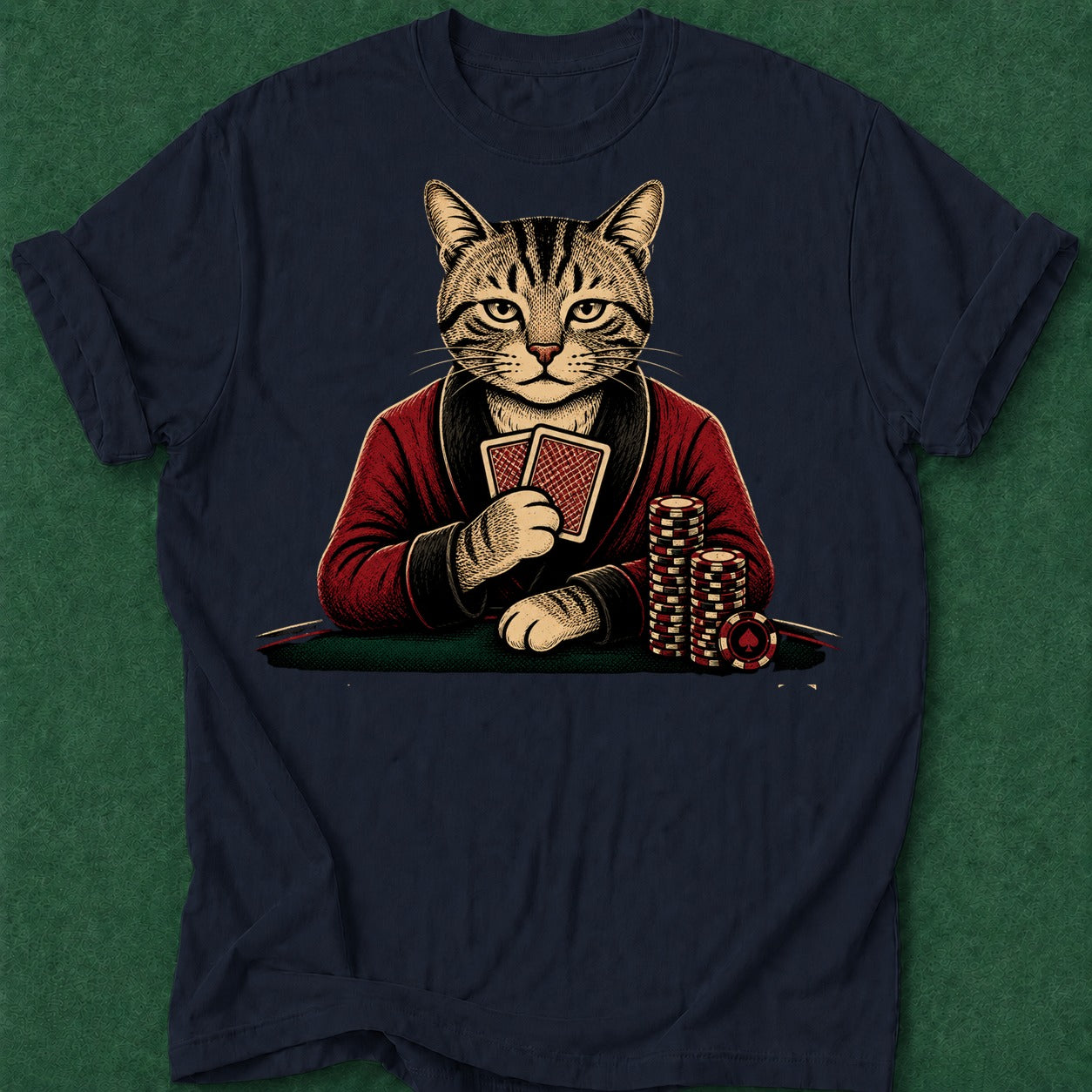 Dead Read Snobby Cat T-Shirt poker t-shirt design, fortune, hold em, table talk, high stakes apparel
