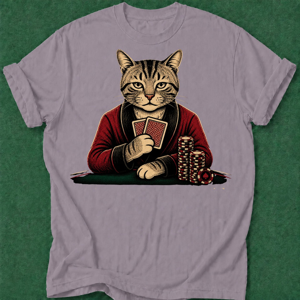 Dead Read Snobby Cat T-Shirt poker t-shirt design, fortune, hold em, table talk, high stakes apparel