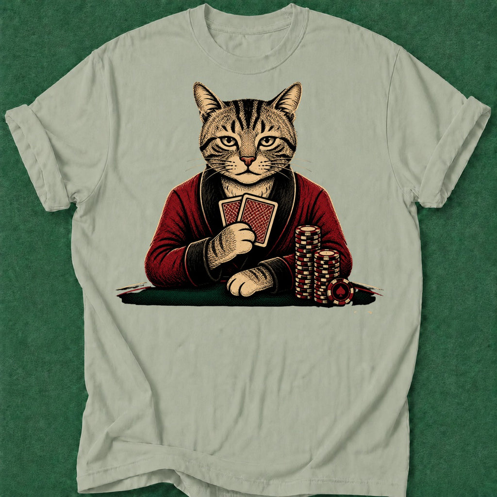 Dead Read Snobby Cat T-Shirt poker t-shirt design, fortune, hold em, table talk, high stakes apparel
