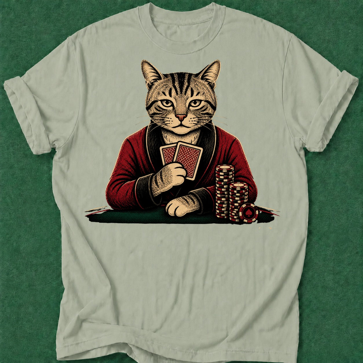 Dead Read Snobby Cat T-Shirt poker t-shirt design, fortune, hold em, table talk, high stakes apparel