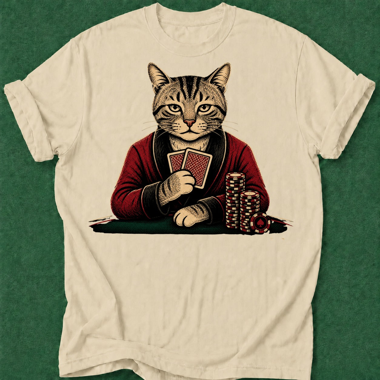 Dead Read Snobby Cat T-Shirt poker t-shirt design, fortune, hold em, table talk, high stakes apparel