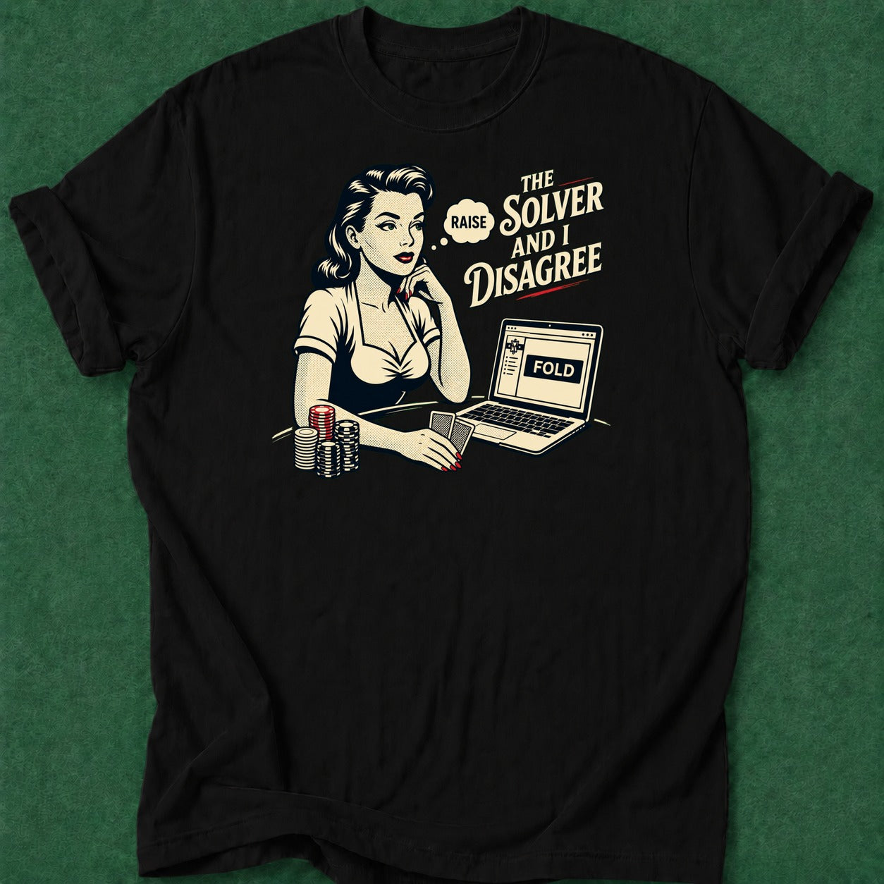 Dead Read Solver and I Disagree T-Shirt poker t-shirt design, GTO, dry humor tee, poker gift, grinder apparel