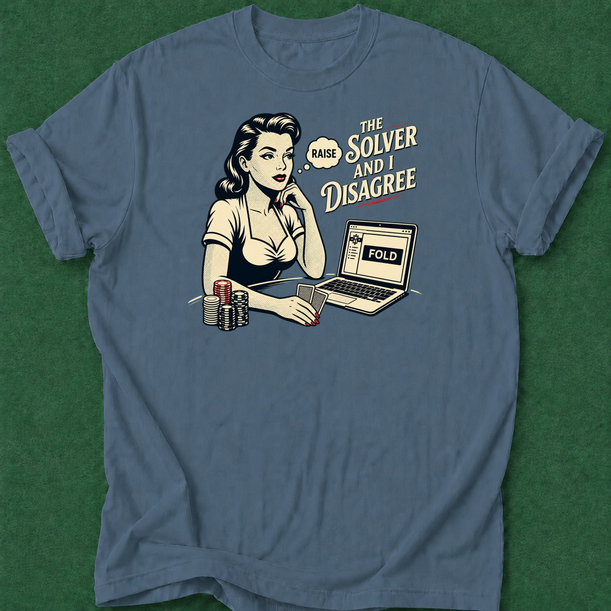 Dead Read Solver and I Disagree T-Shirt poker t-shirt design, GTO, dry humor tee, poker gift, grinder apparel