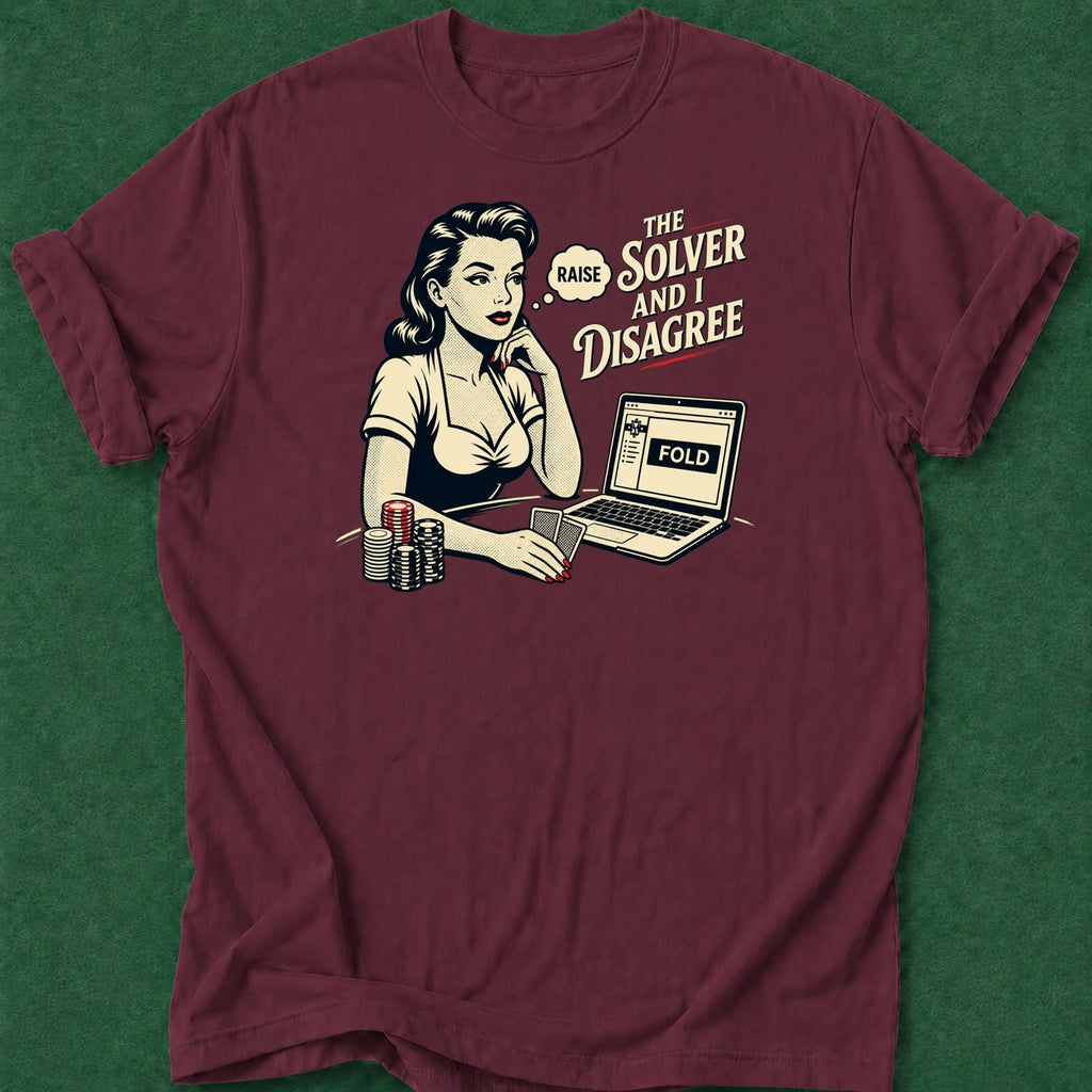 Dead Read Solver and I Disagree T-Shirt poker t-shirt design, GTO, dry humor tee, poker gift, grinder apparel