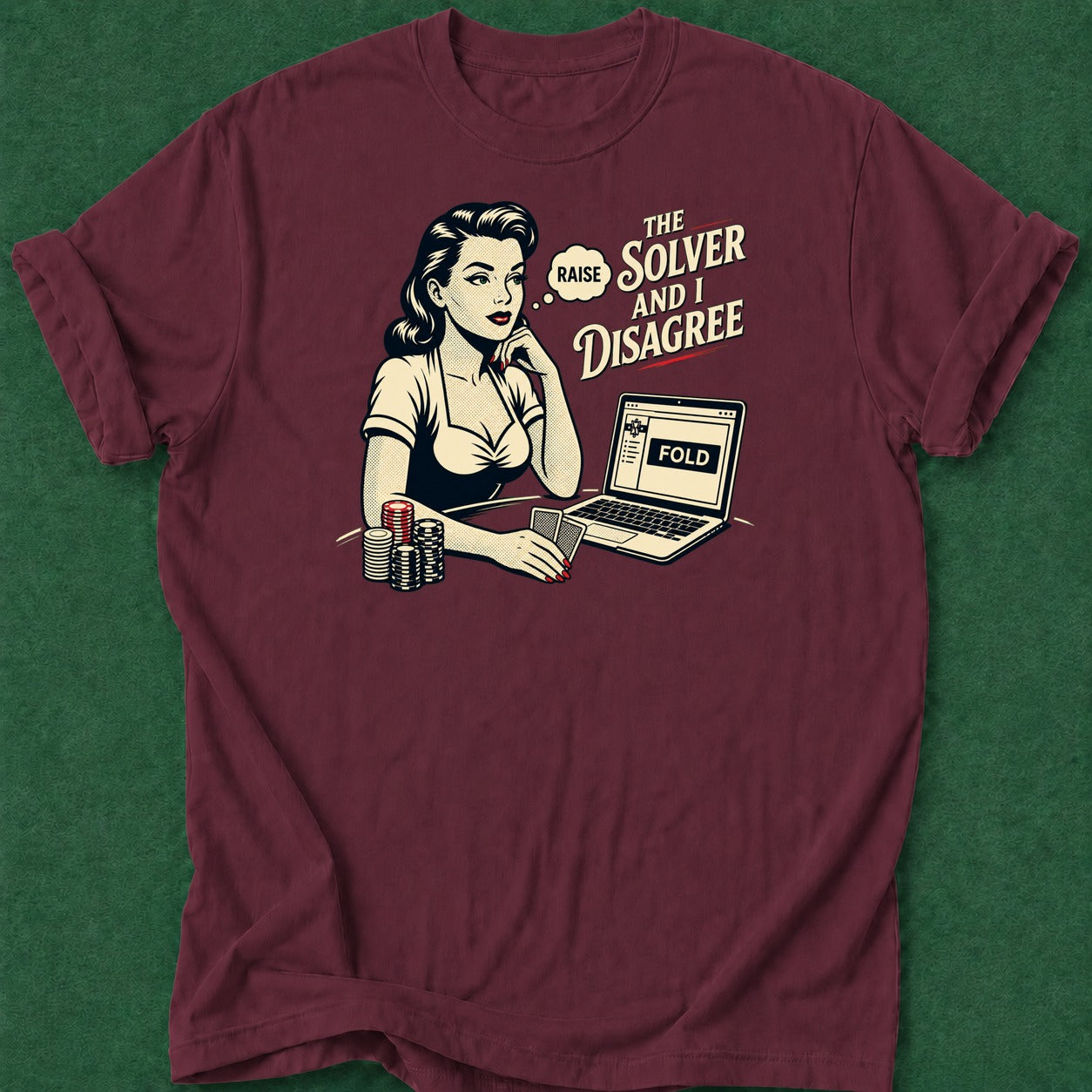 Dead Read Solver and I Disagree T-Shirt poker t-shirt design, GTO, dry humor tee, poker gift, grinder apparel