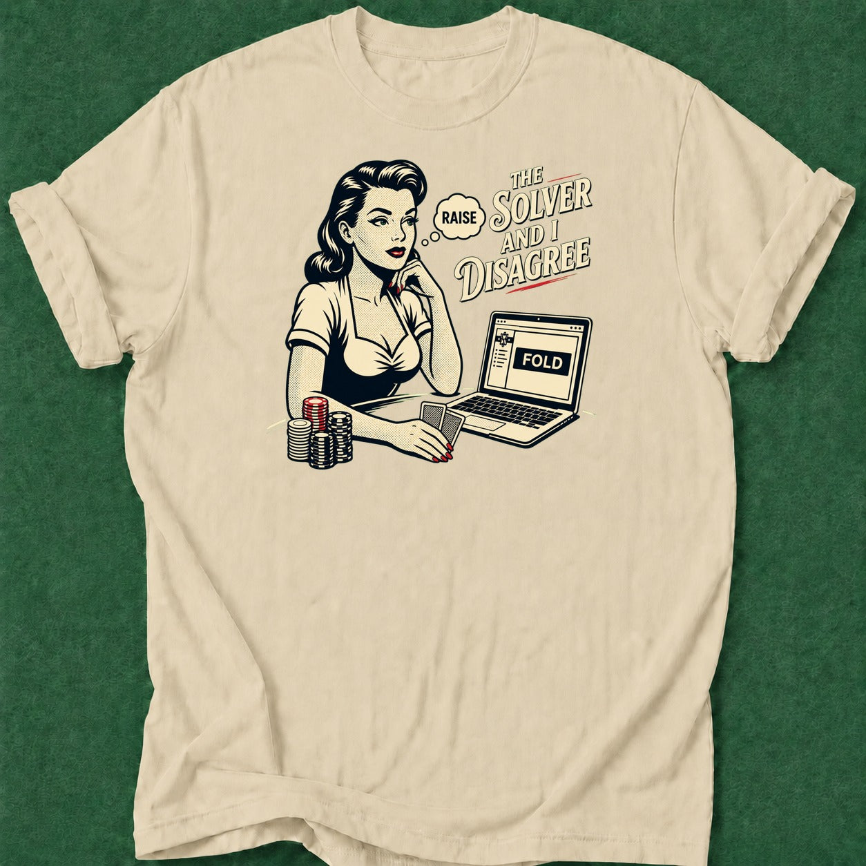 Dead Read Solver and I Disagree T-Shirt poker t-shirt design, GTO, dry humor tee, poker gift, grinder apparel