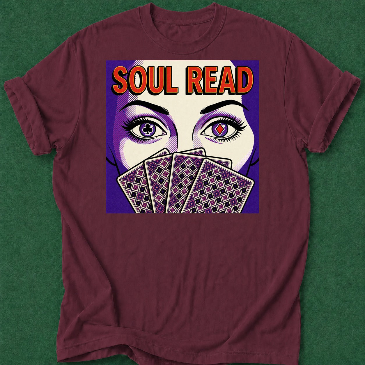 Dead Read Soul Read poker t-shirt design, high stakes, poker intuition, home game, river card apparel