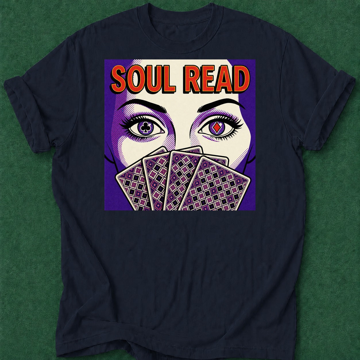 Dead Read Soul Read poker t-shirt design, high stakes, poker intuition, home game, river card apparel