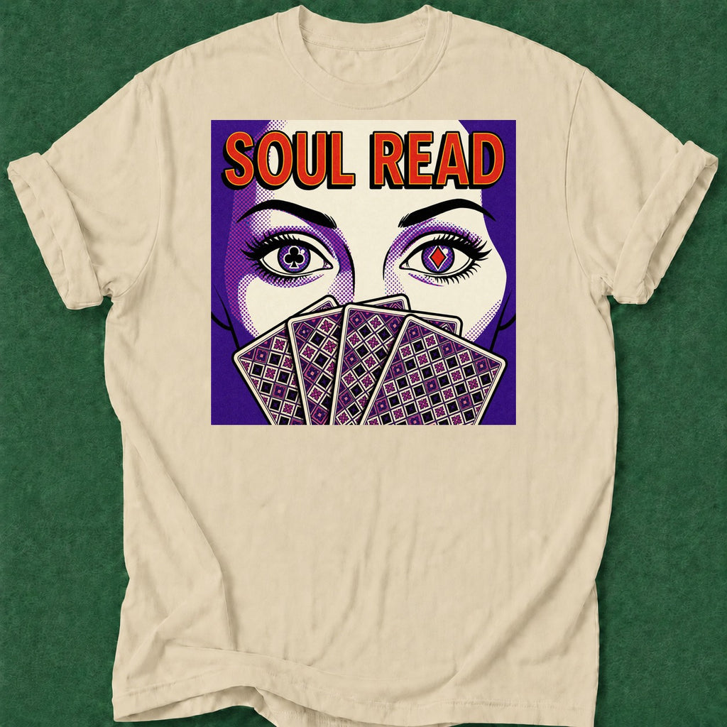 Dead Read Soul Read poker t-shirt design, high stakes, poker intuition, home game, river card apparel