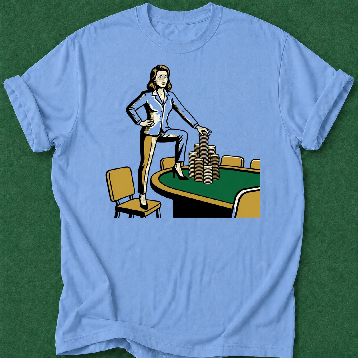 Dead Read Standing on the Table T-Shirt poker t-shirt design, grinder, river card, poker intuition, poker night apparel