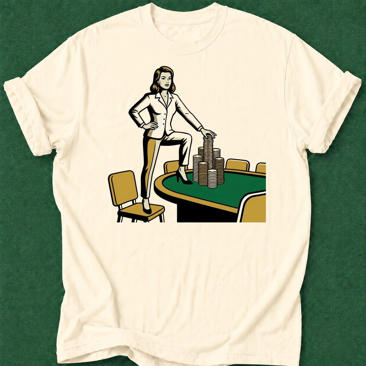 Dead Read Standing on the Table T-Shirt poker t-shirt design, grinder, river card, poker intuition, poker night apparel