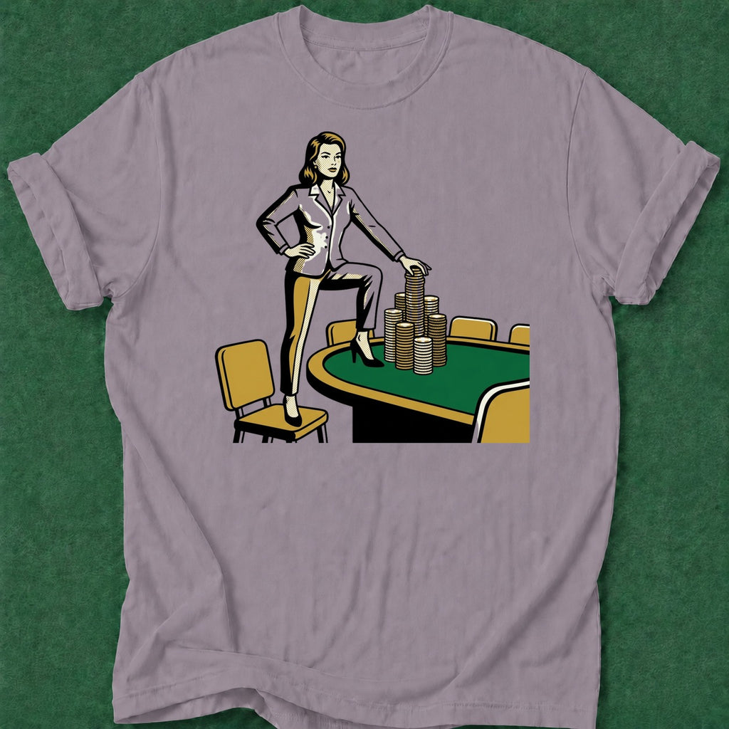 Dead Read Standing on the Table T-Shirt poker t-shirt design, grinder, river card, poker intuition, poker night apparel