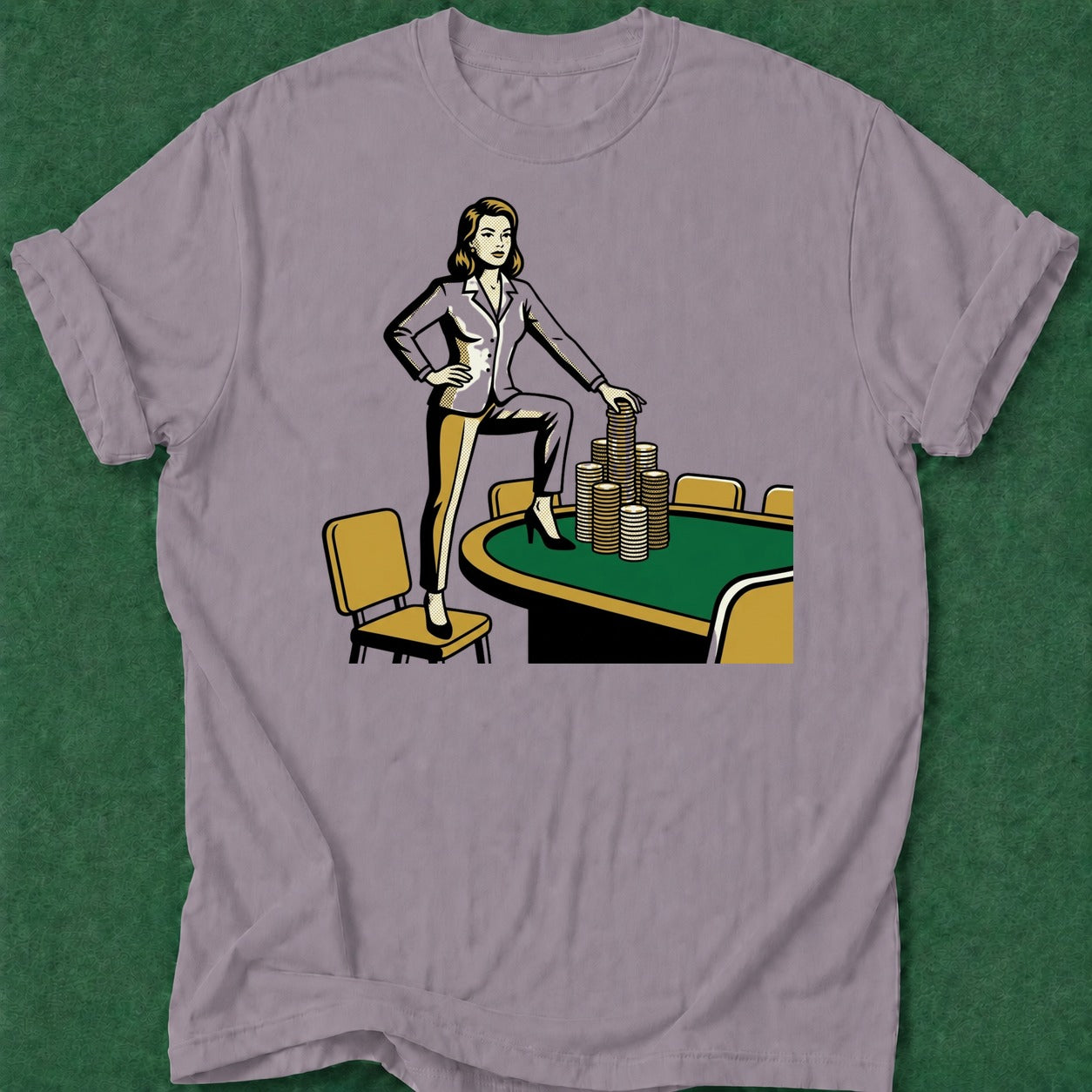 Dead Read Standing on the Table T-Shirt poker t-shirt design, grinder, river card, poker intuition, poker night apparel