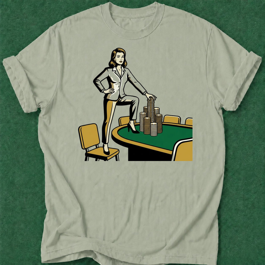 Dead Read Standing on the Table T-Shirt poker t-shirt design, grinder, river card, poker intuition, poker night apparel