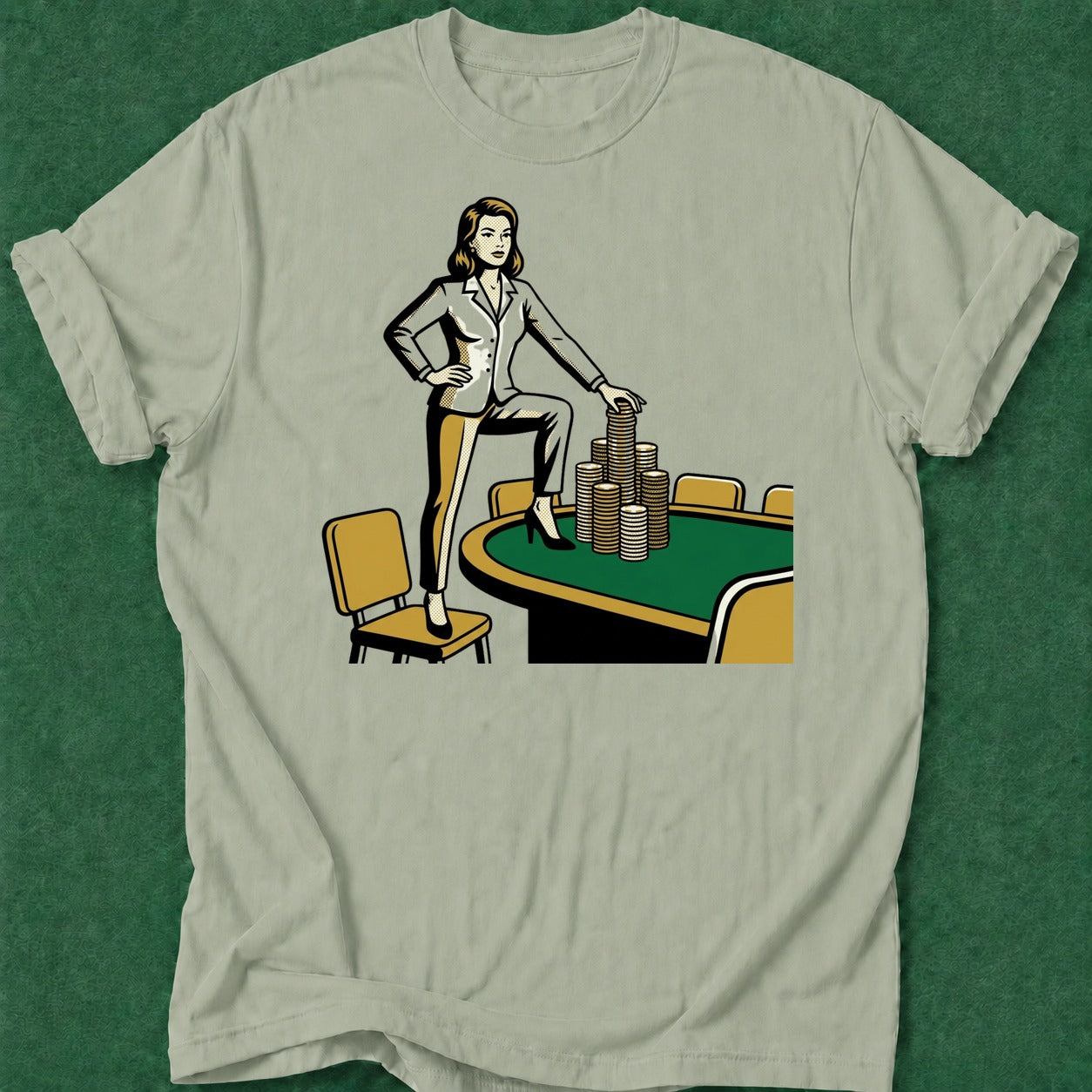Dead Read Standing on the Table T-Shirt poker t-shirt design, grinder, river card, poker intuition, poker night apparel