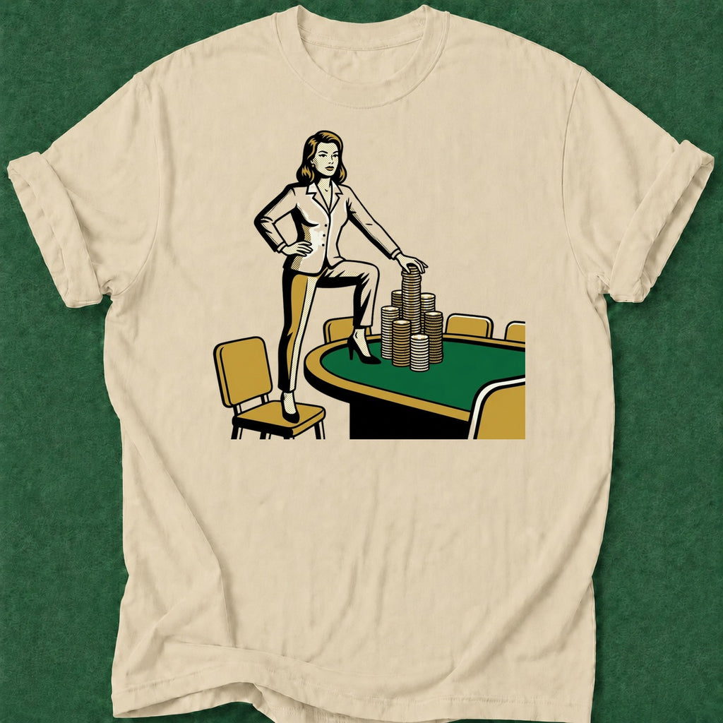 Dead Read Standing on the Table T-Shirt poker t-shirt design, grinder, river card, poker intuition, poker night apparel