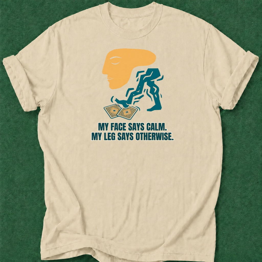 Dead Read Talking Leg T-Shirt poker t-shirt design, chip stack, home game, casino night, gambling gift apparel