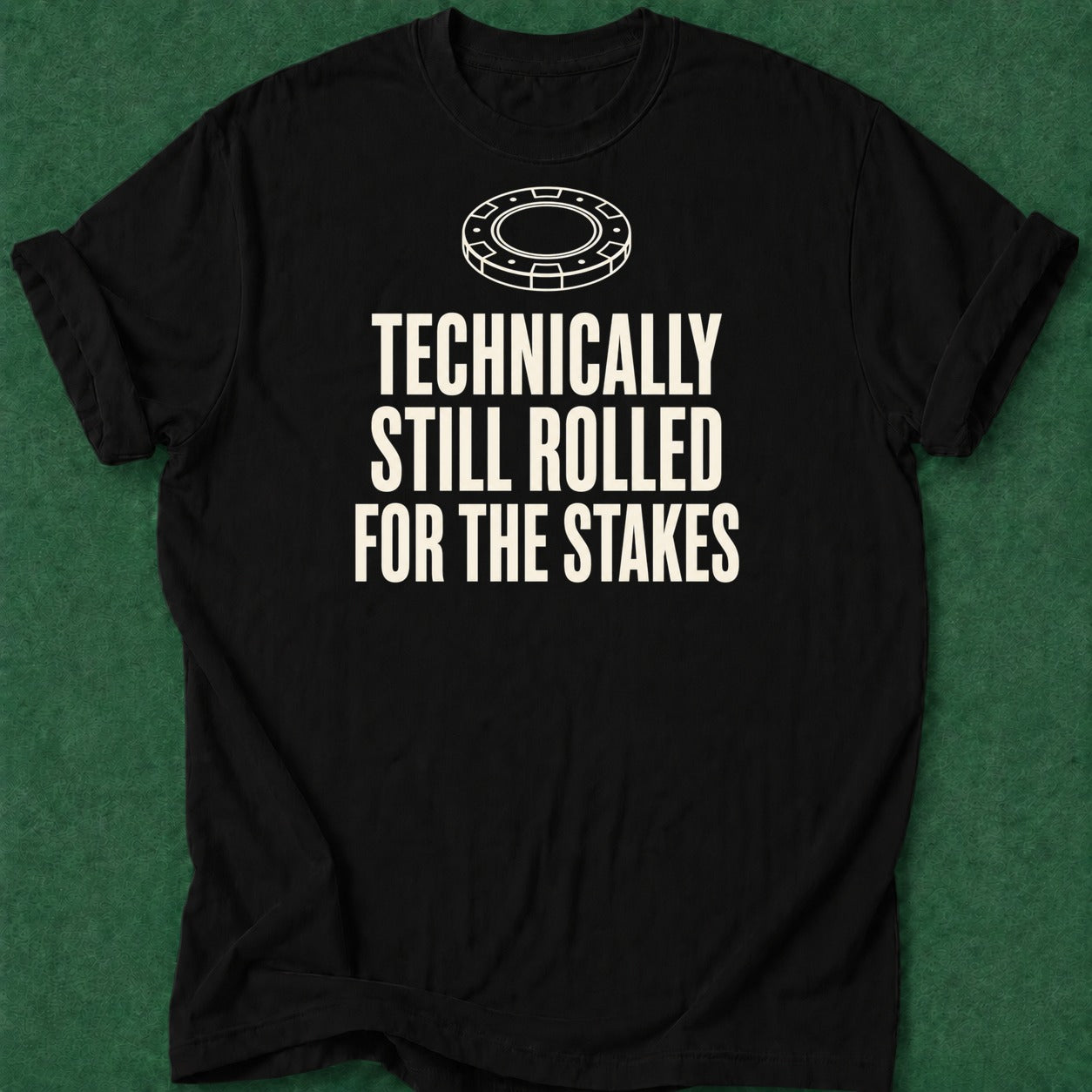 Dead Read Technically Rolled T-Shirt poker t-shirt design, female poker player, card shark, hold em, poker night apparel