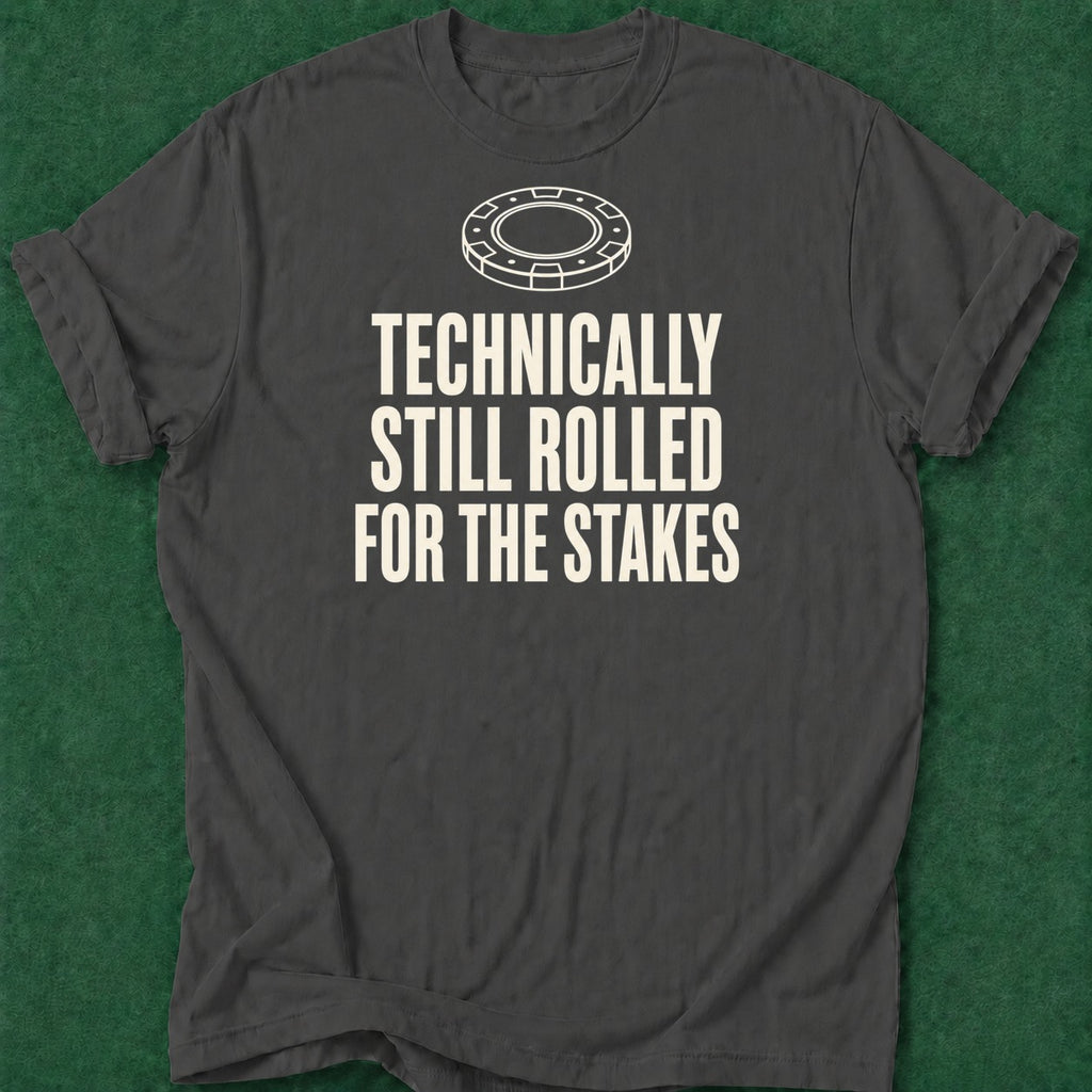 Dead Read Technically Rolled T-Shirt poker t-shirt design, female poker player, card shark, hold em, poker night apparel