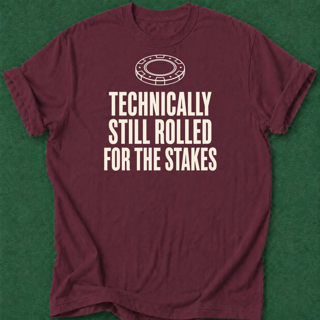 Dead Read Technically Rolled T-Shirt poker t-shirt design, female poker player, card shark, hold em, poker night apparel