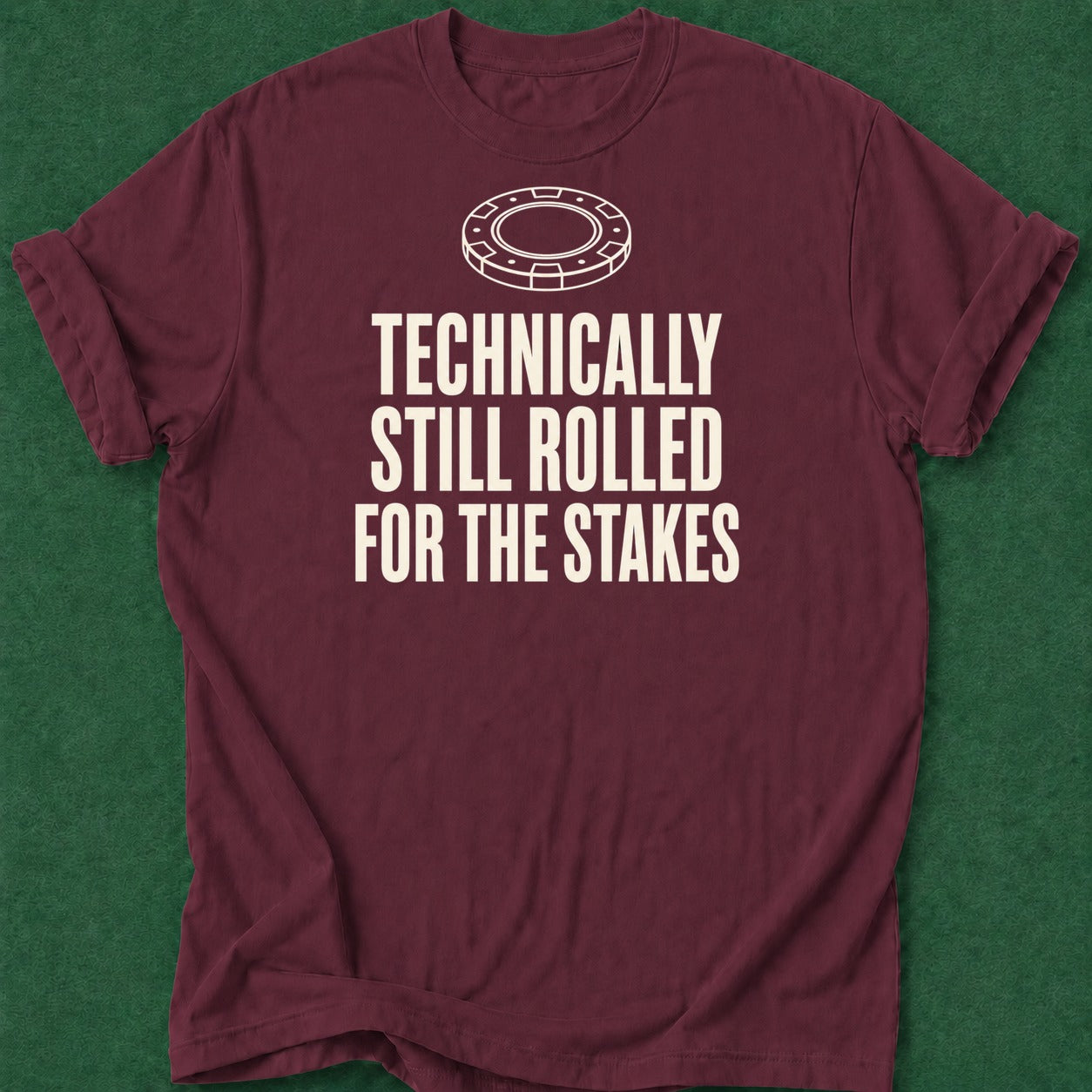Dead Read Technically Rolled T-Shirt poker t-shirt design, female poker player, card shark, hold em, poker night apparel